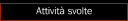 Attivit&agrave; svolte